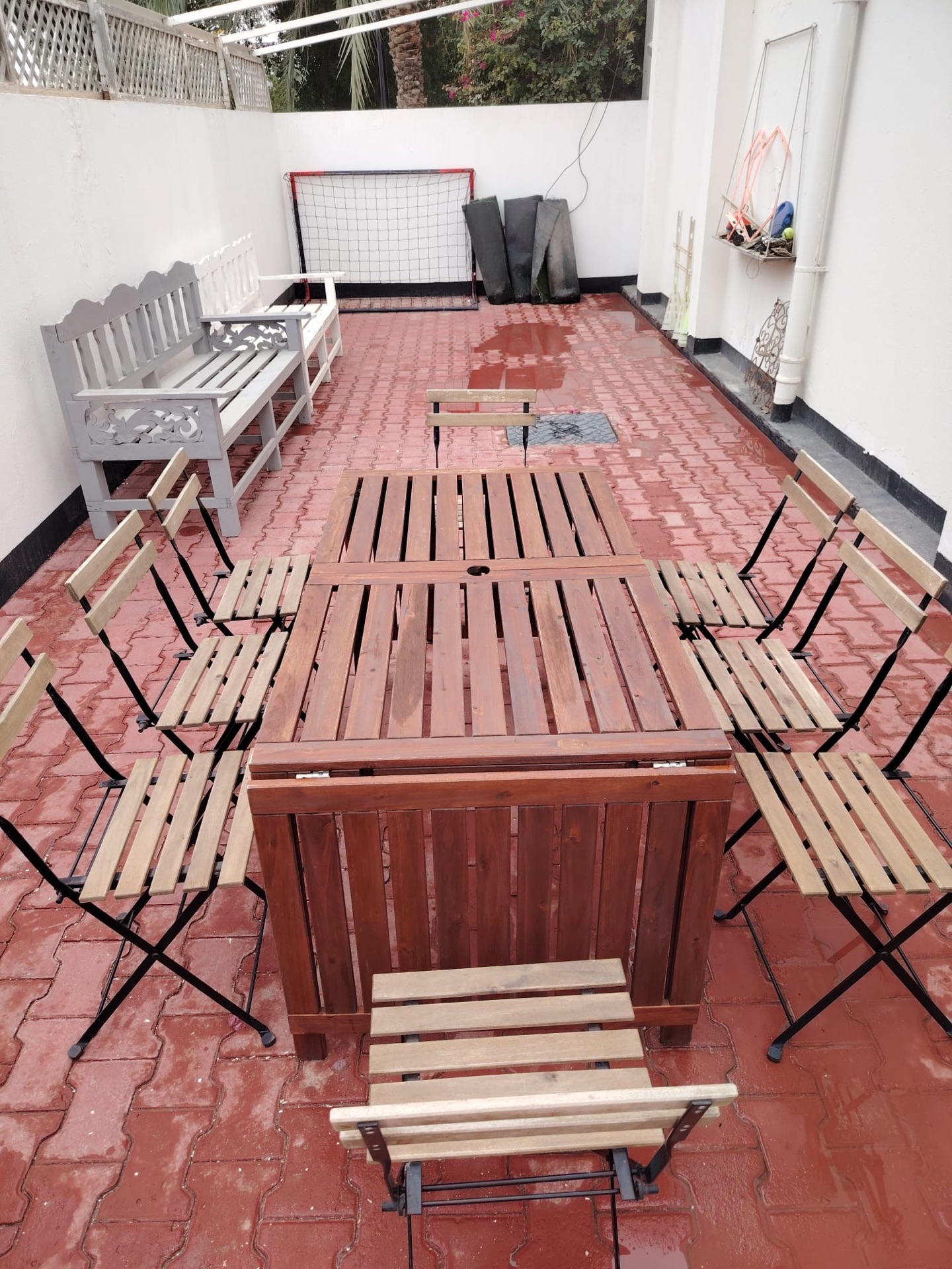 IKEA outdoor table with 8 chairs - Image 4