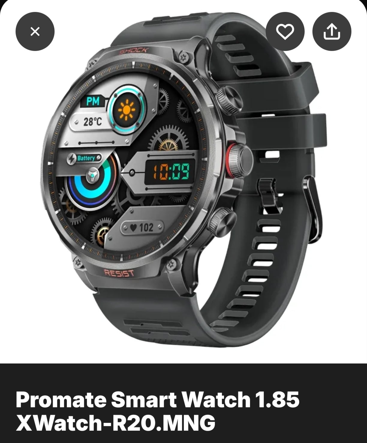 Promate Xwatch-R20 Smart Watch Brand New - Image 1