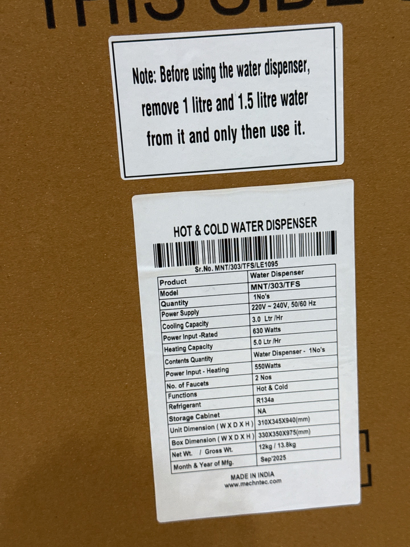 Brand New Water Dispenser - Image 1