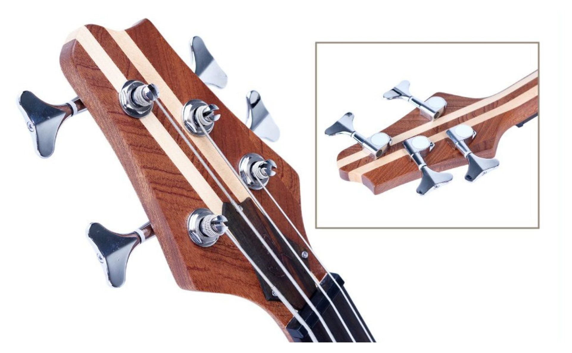 Stylish Wooden Bass Guitar 4Strings  - Image 7
