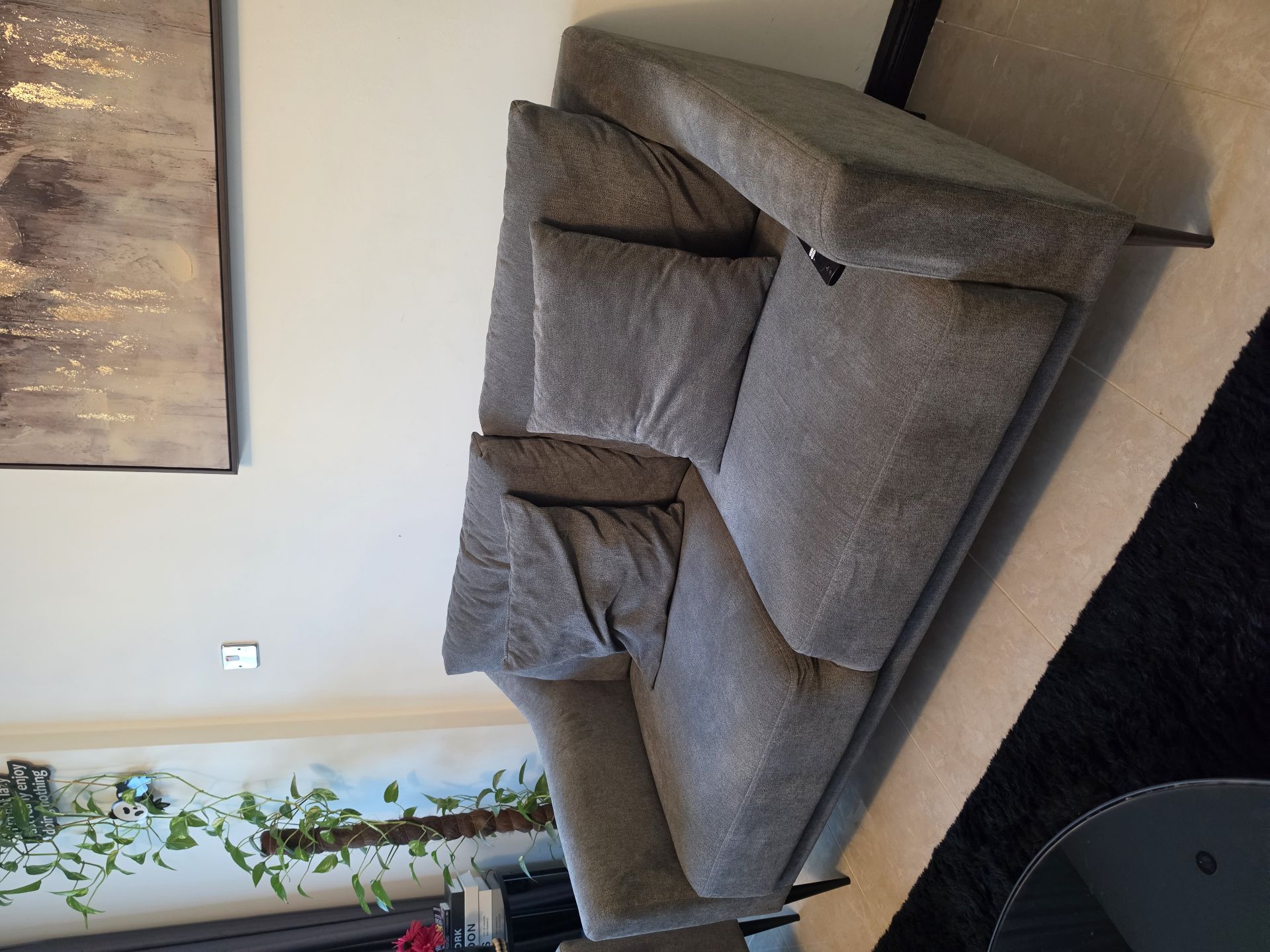 Clover 3 pc sofa set - grey color - Image 2