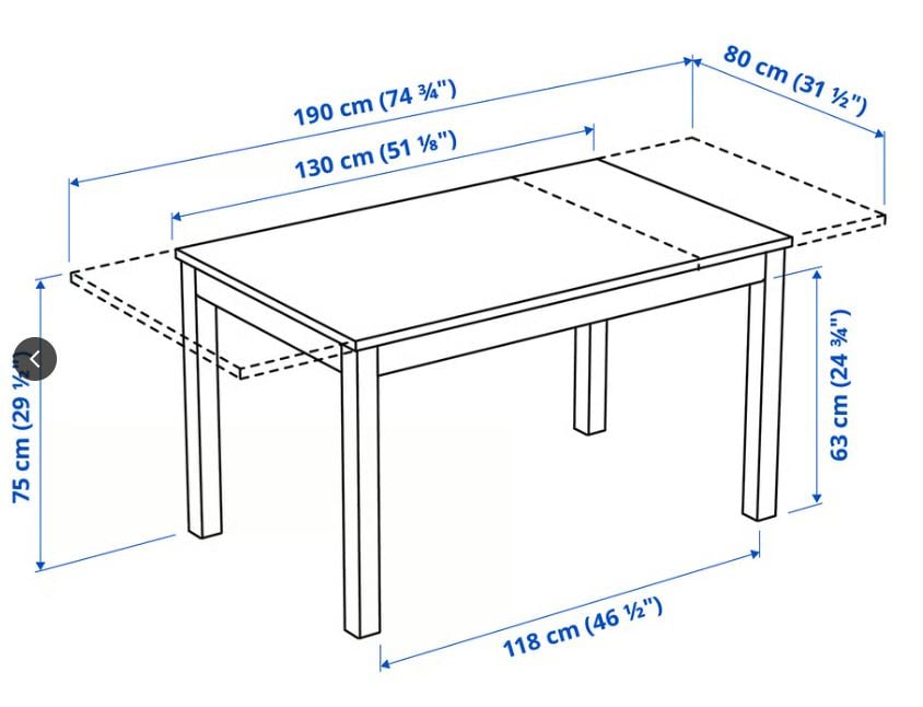 Extentable Ikea Dining table without chairs - Image 4