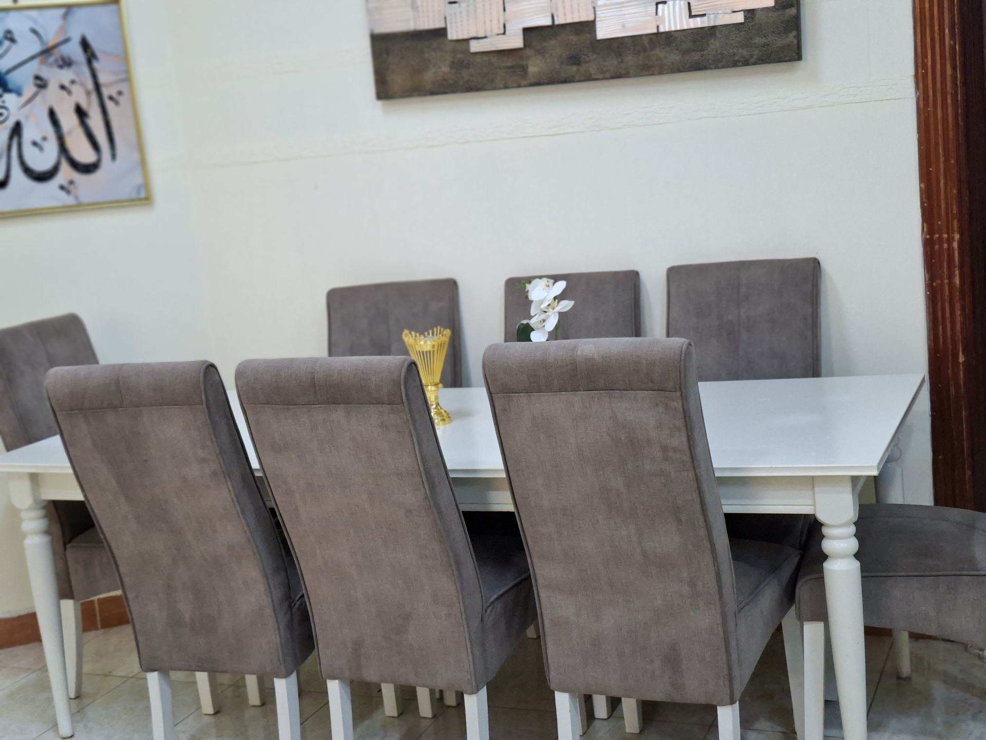 Branded 8  Chairs dining table for selling  good conditions and clean dining  ta - Image 6