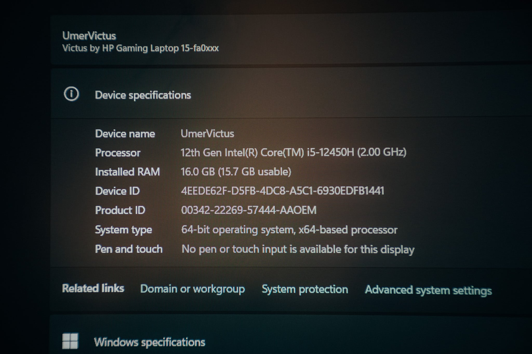 HP Victus in perfect condition - Image 2