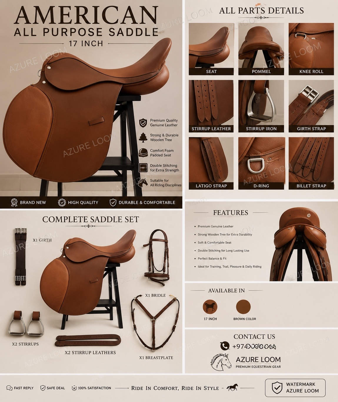 Premium Horse Saddles | American, European & Arabic Styles | Full Sets Available - Image 1