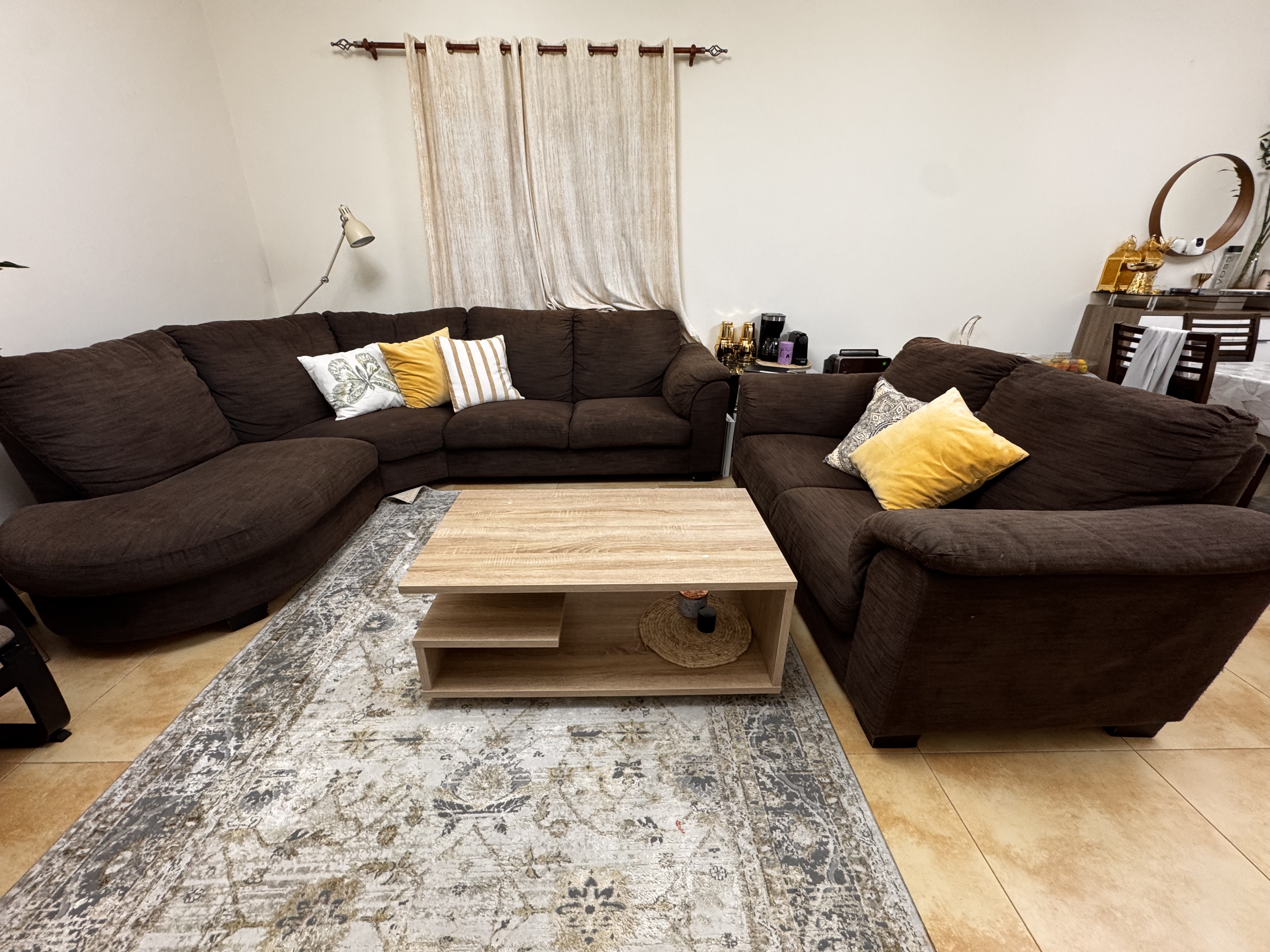Sofa Set + TV table + Coffee table + Dining set (table+5 chairs) - Image 5