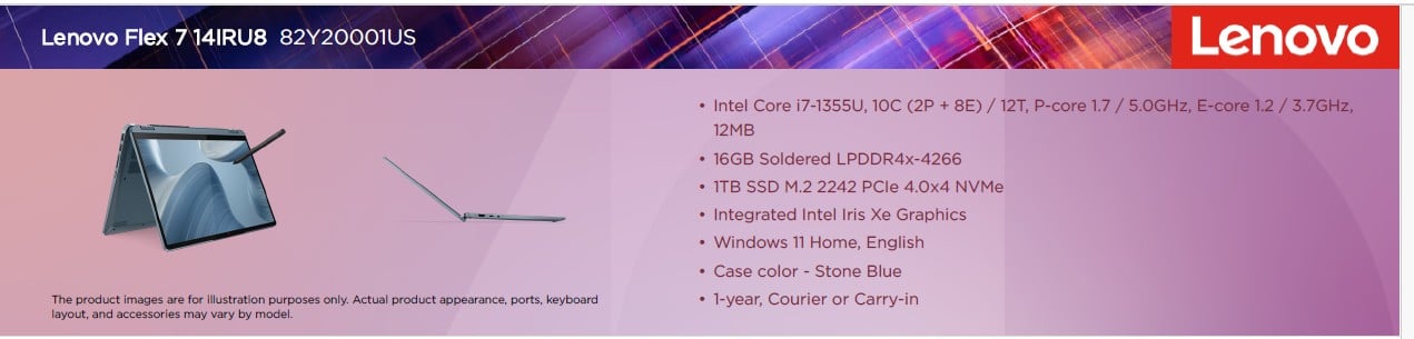 14-inch, 2-in-1 touchscreen Lenovo Flex 7 14IRU8 (Flex 5 14IRU8) - Image 4