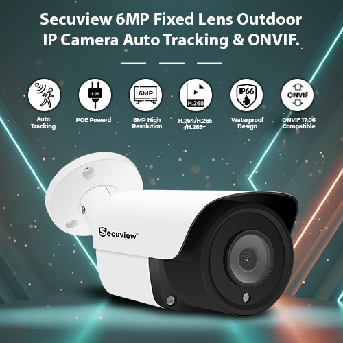 Secuview 6MP Outdoor IP Camera | Auto Tracking - Image 2