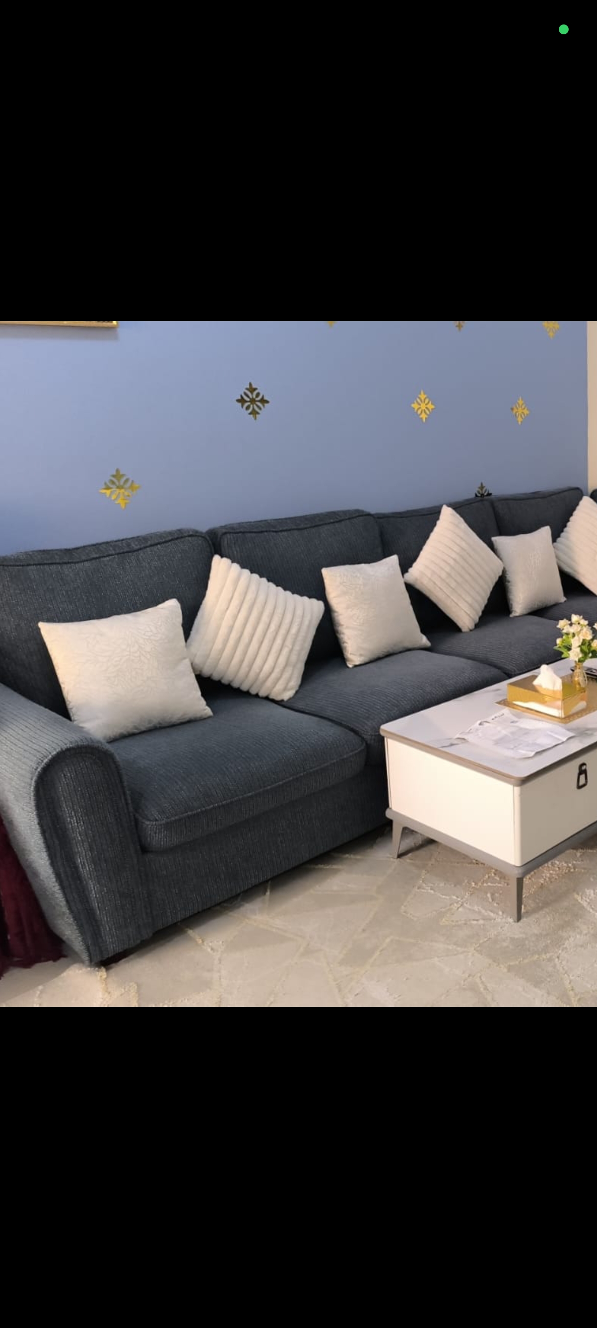 Brand New Fabric L Shape Corner Sofa and Marble Centre Table with Bill - Image 4