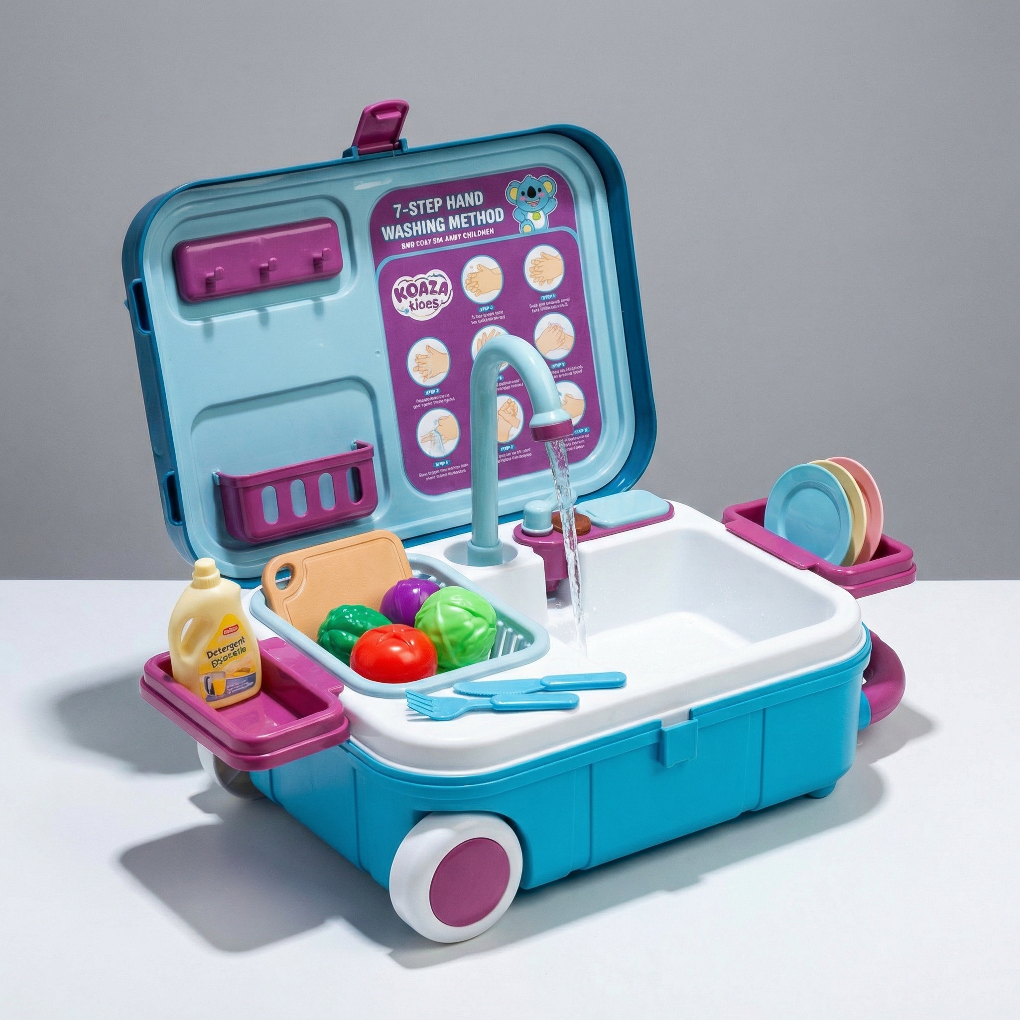 Wash Basin Luggage – Portable Kitchen Sink Play Set - Image 6