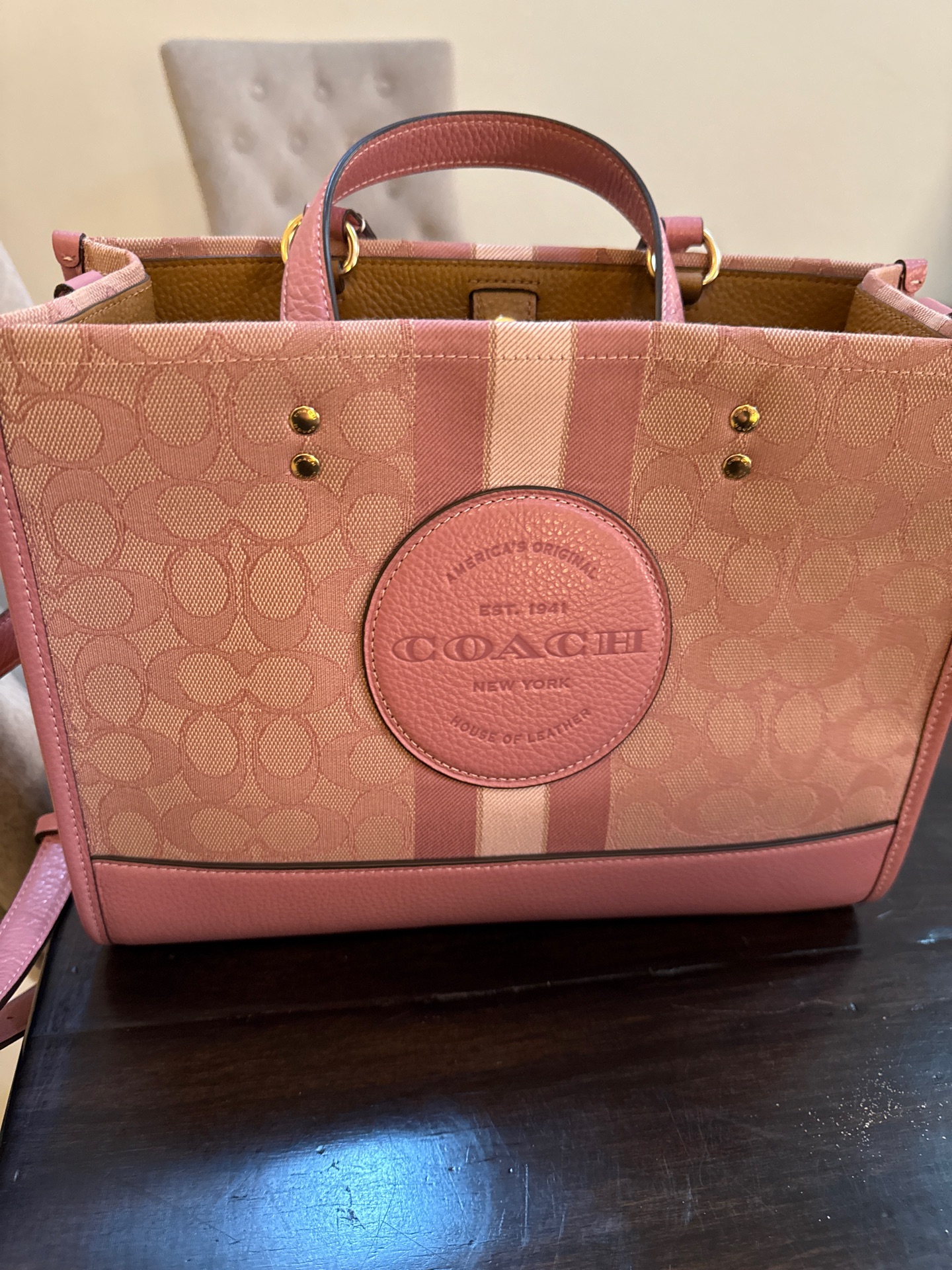 Dempsey Carryall In Signature Jacquard With Stripe And Coach Patch - Image 2