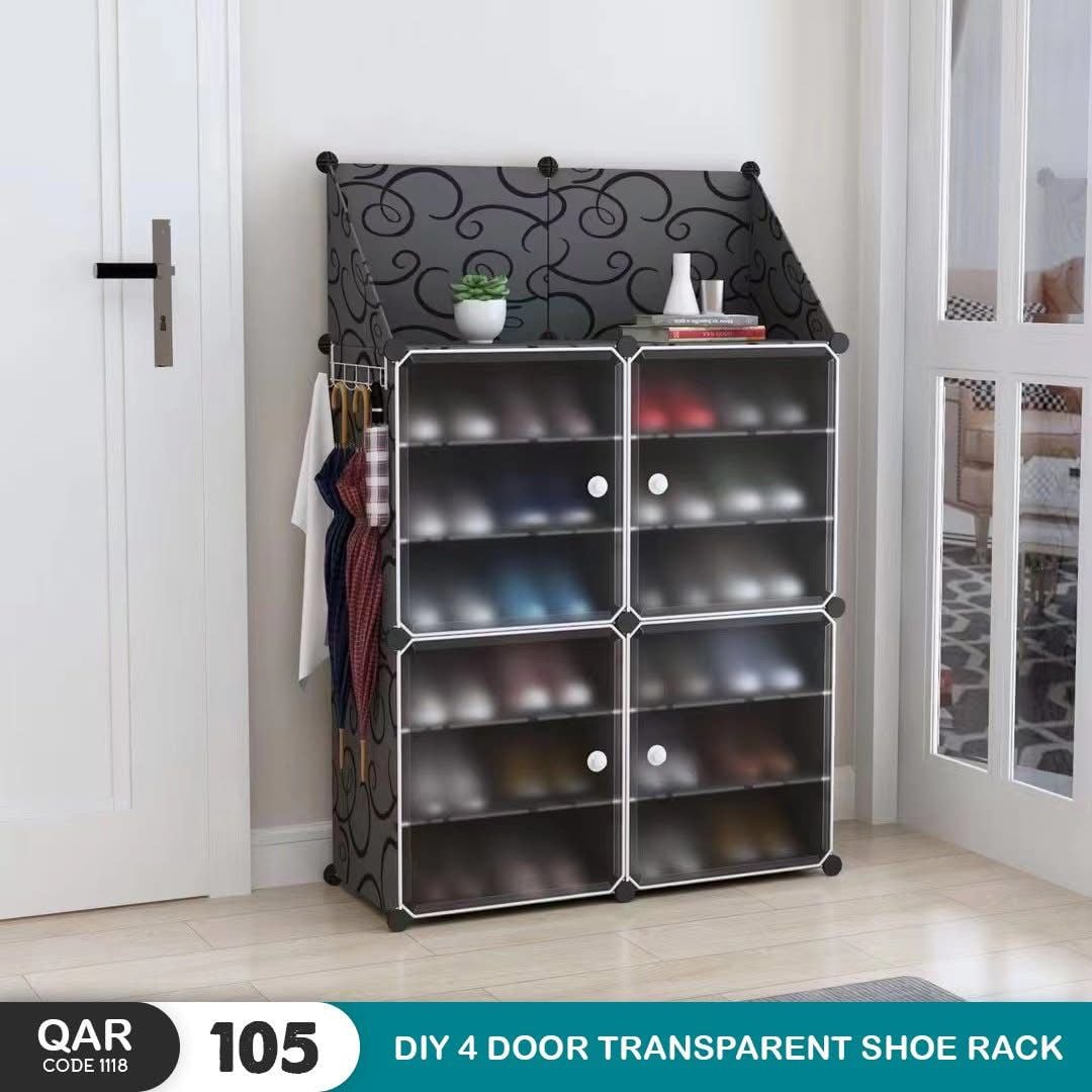 ✨ 4 Door Shoe Rack – Only 105 QAR ✨ - Image 2