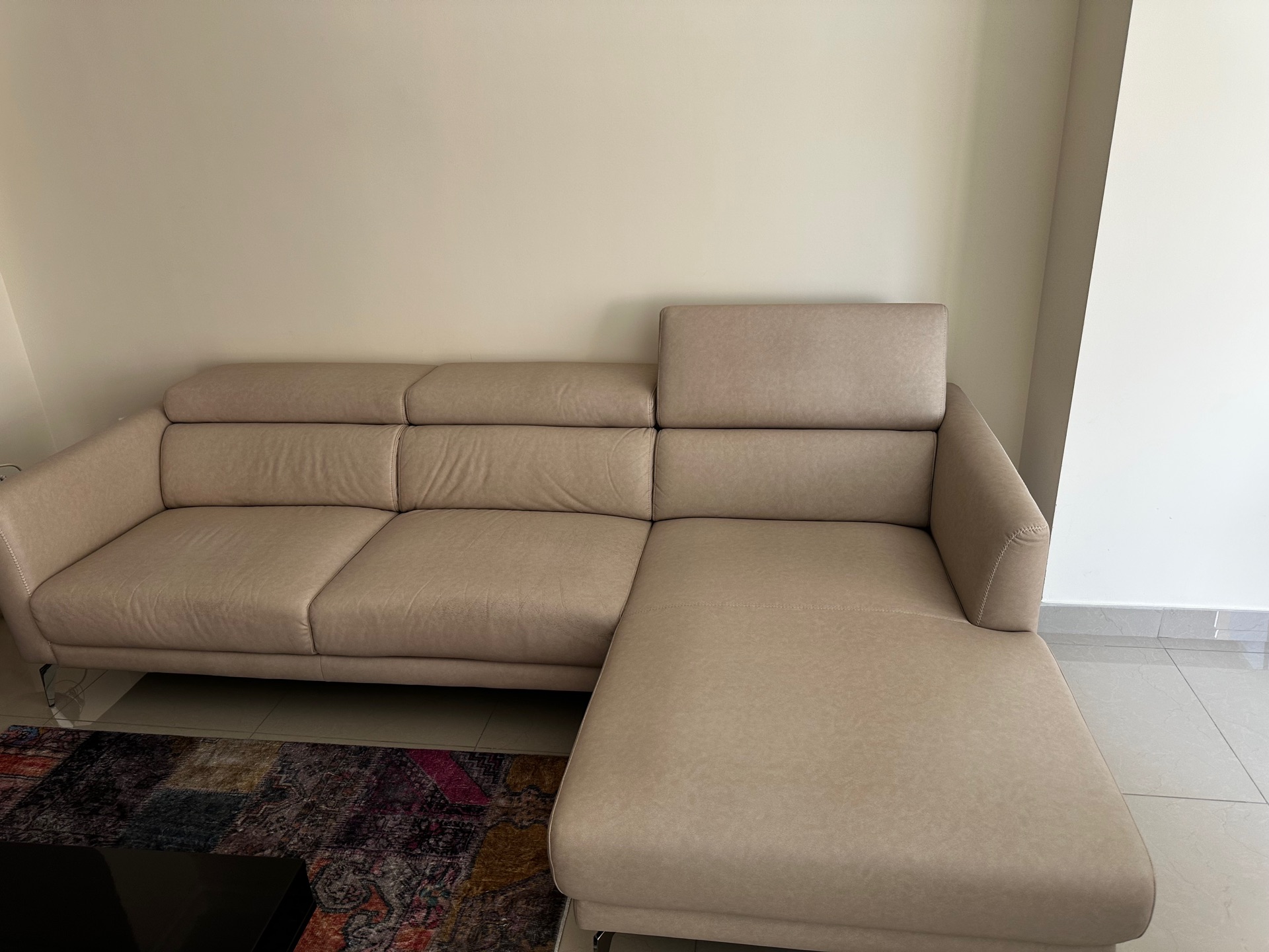 Home Centre 4-Seater Faux Leather Sofa + FREE Coffee Table - Image 7
