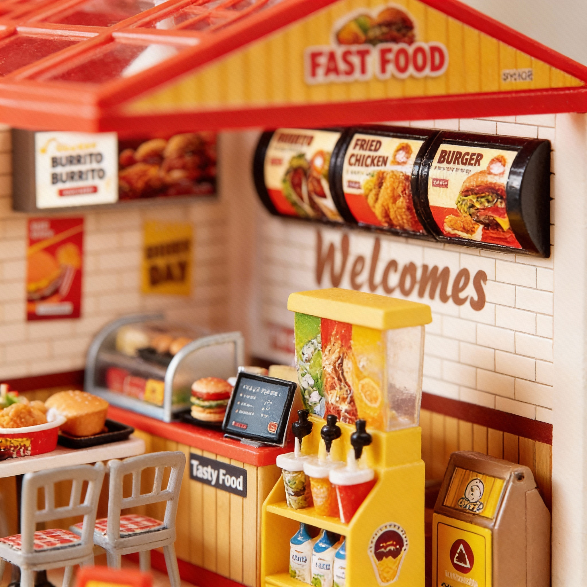 DIY Mini Fast Food Shop Building Set - Image 3