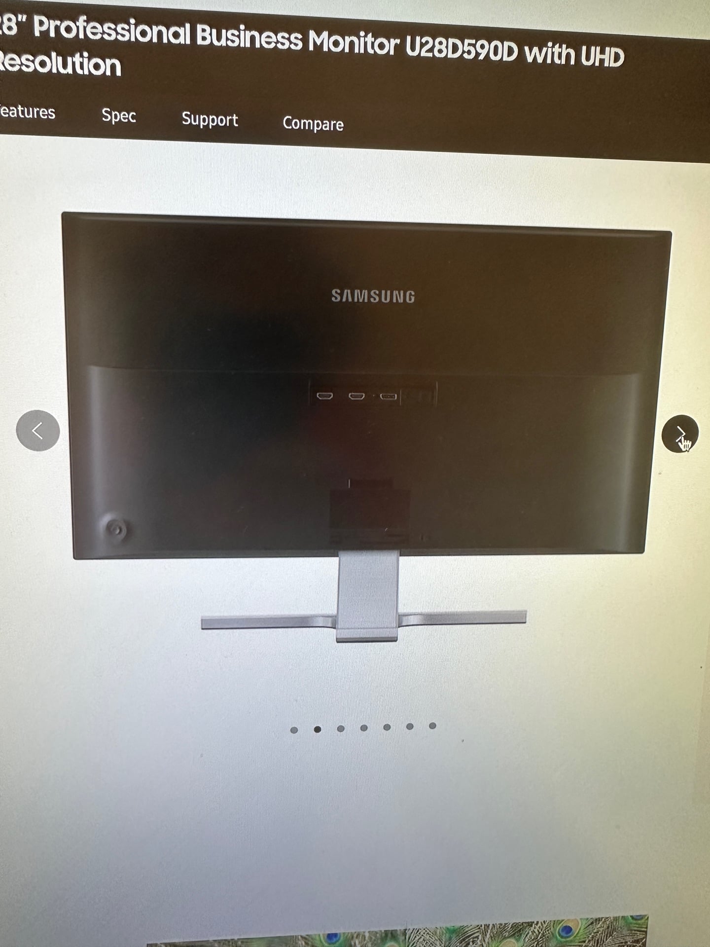 28 inch UHD/4k Samsung Monitor - Image 3