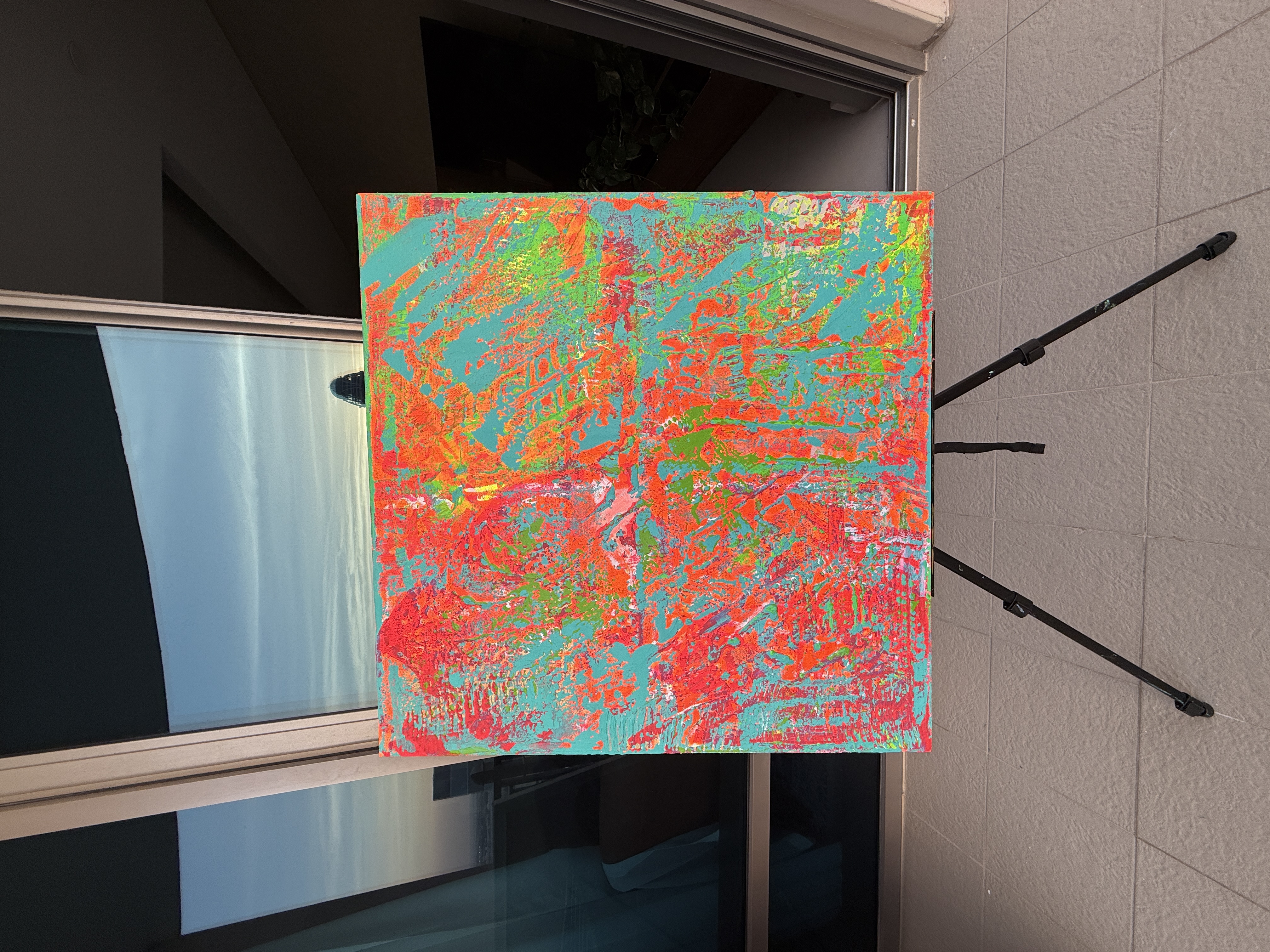 Original abstract painting  90x90 cm – NO-RETURN.art  - Image 2