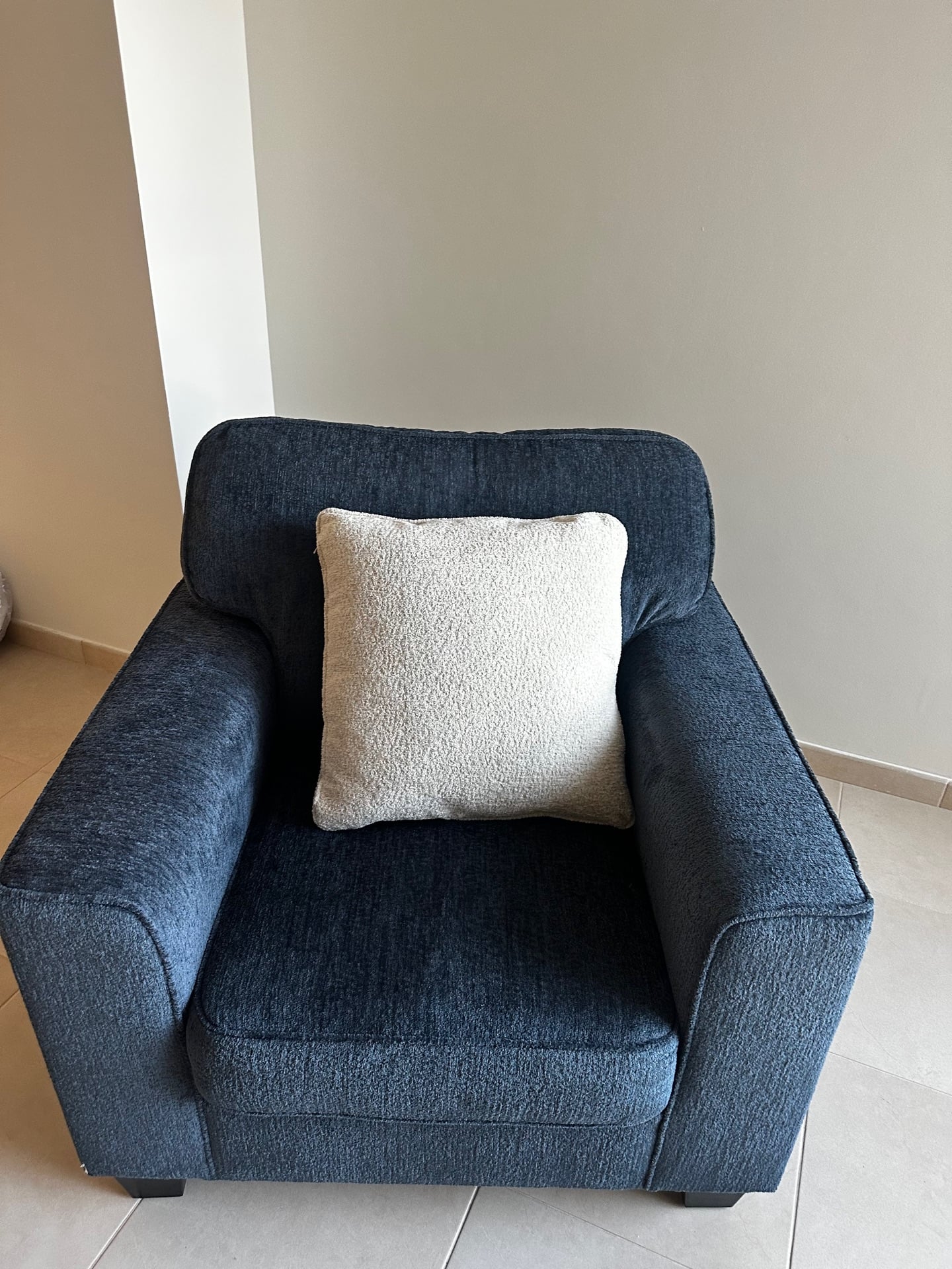 Navy blue arm chair - Image 1