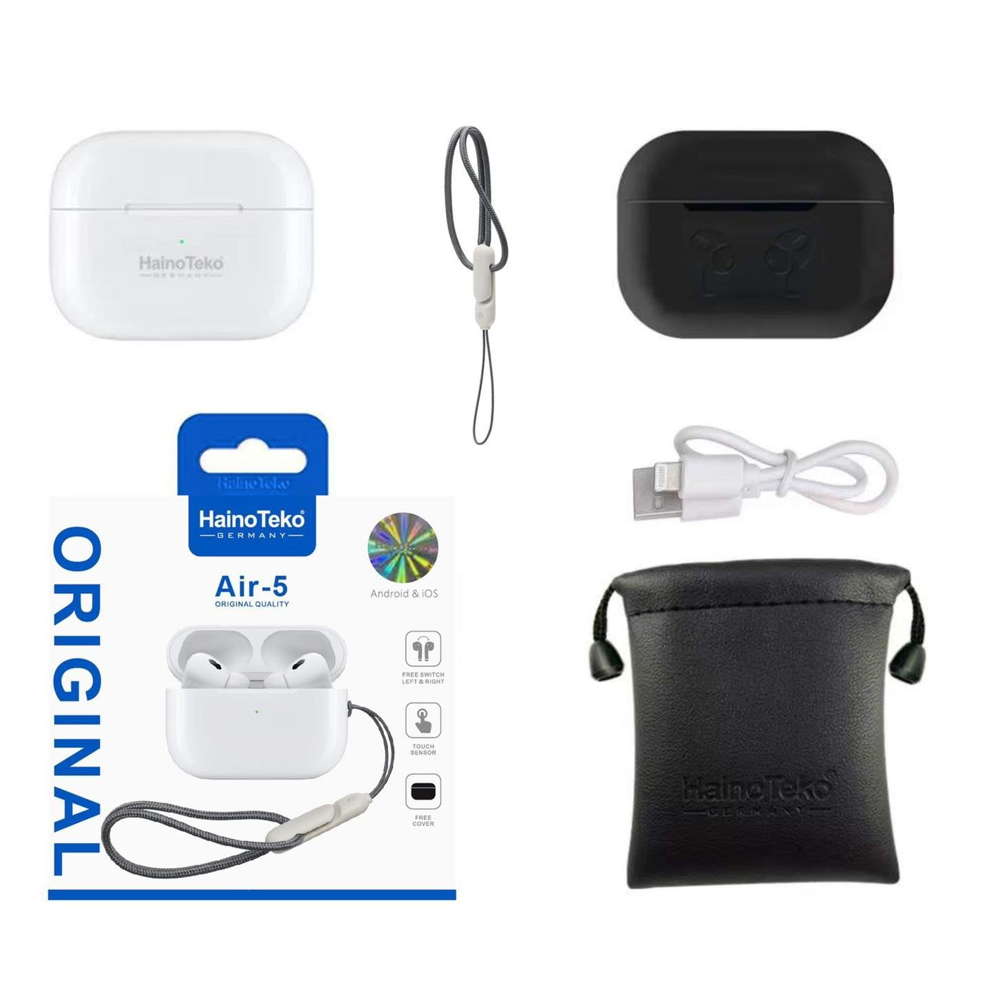 Haino Teko Air-5 Wireless Earbuds – Premium Sound & Style - Image 1