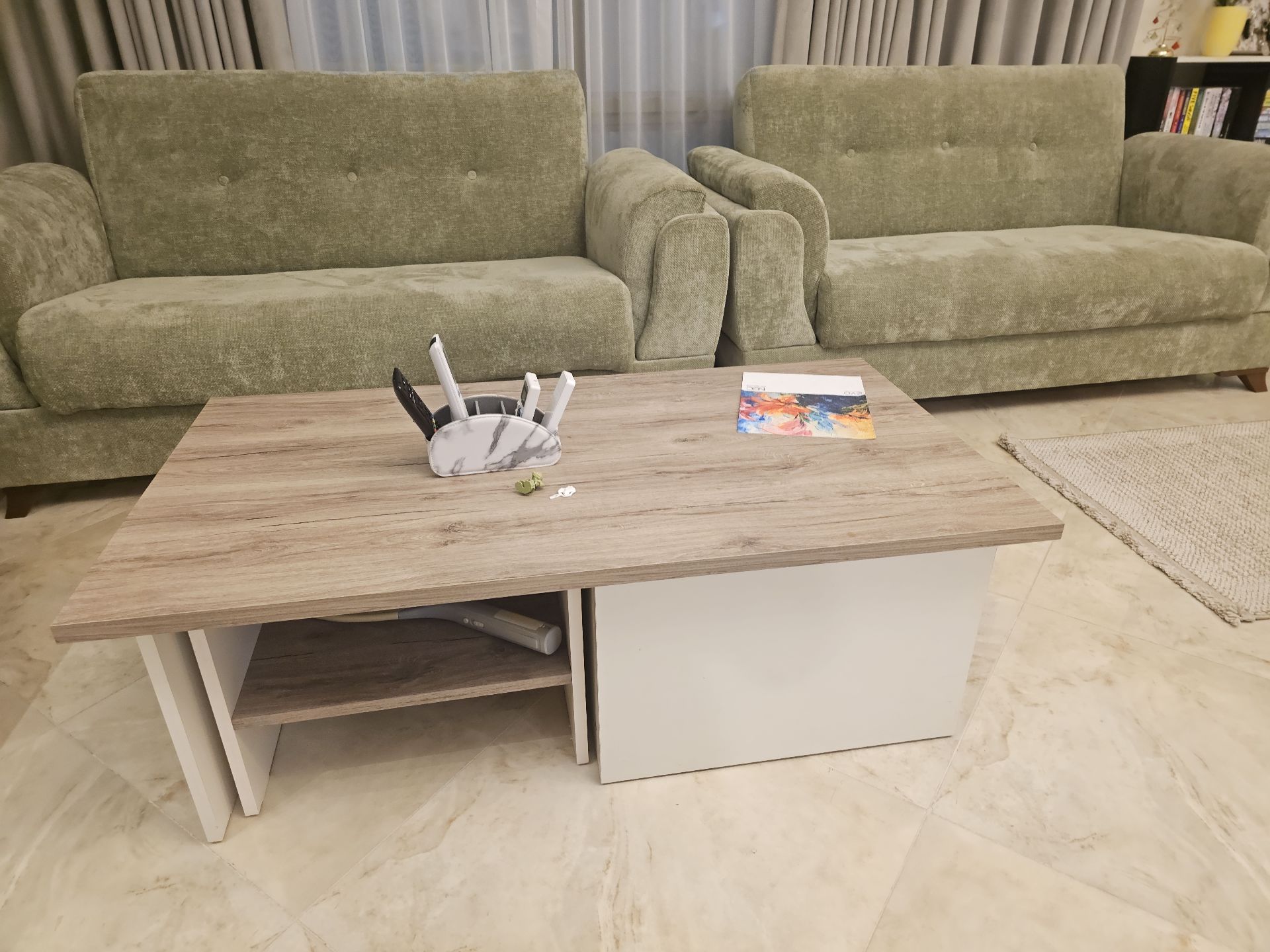 Sofa set with chairs, cofee table - Image 4