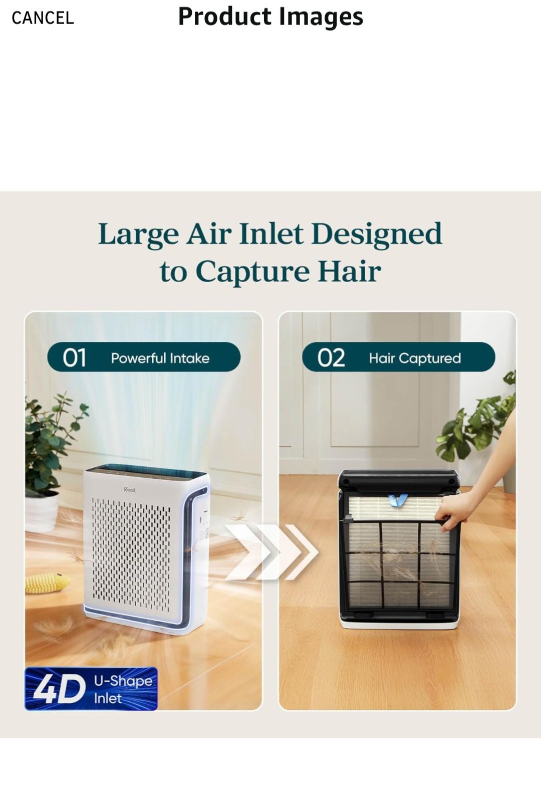 Levoit Vital 100s air purifier + extra new filter  - Image 7