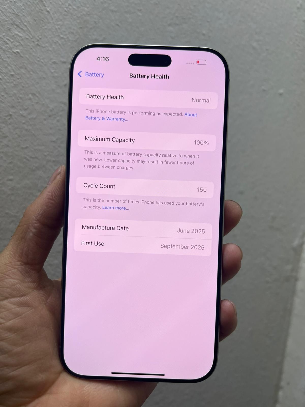 IPhone 16 Pro max titanium grey 256 under warranty  - Image 3
