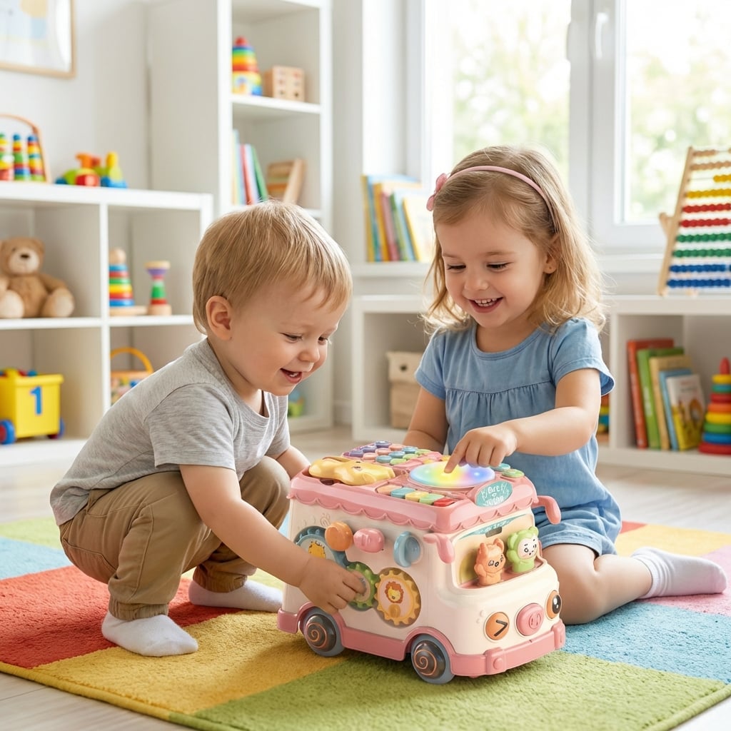 Multifunction School Bus Activity Toy - Image 2