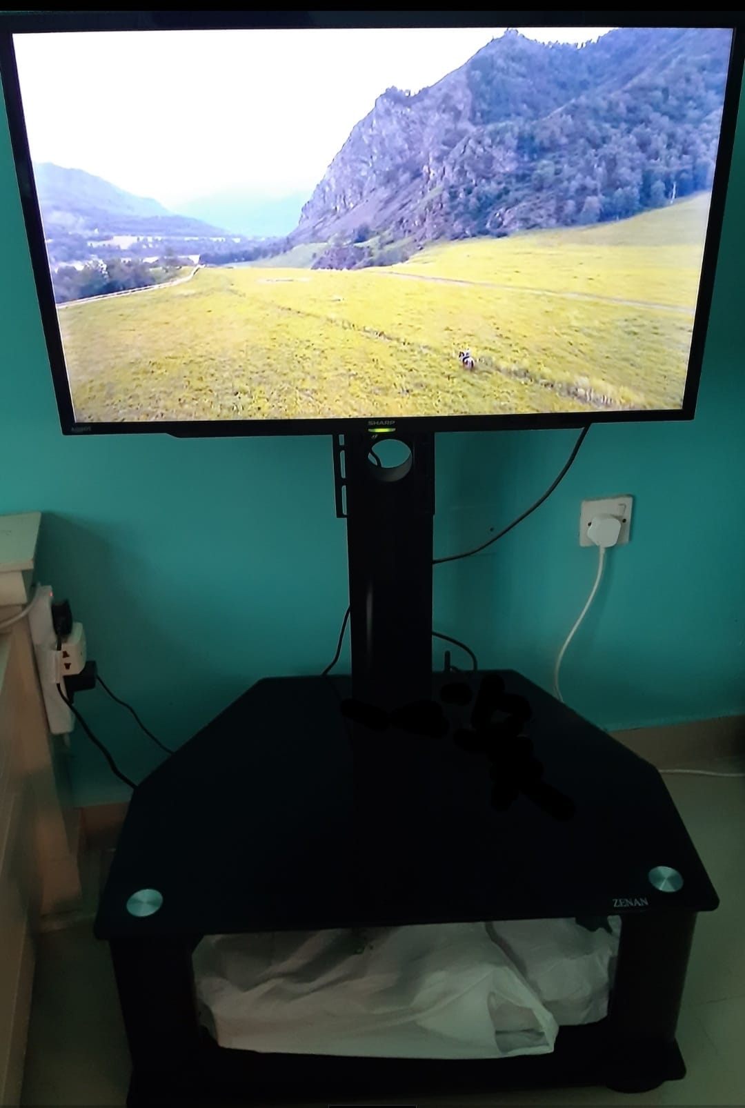 32" Sharp LED TV with box and STAND - Image 1