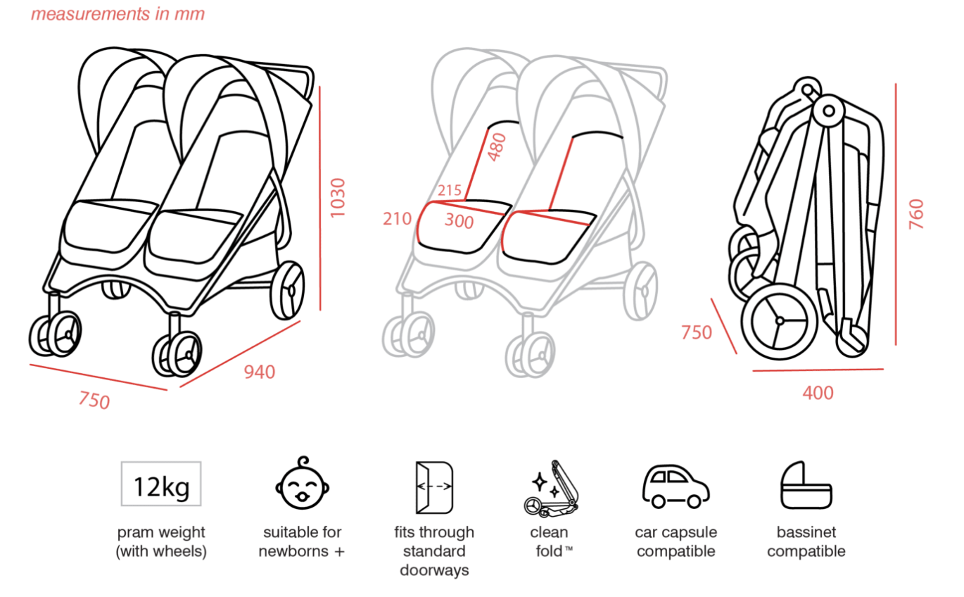 Duo Baby Stroller - Light Weight and Comfortable - Image 9