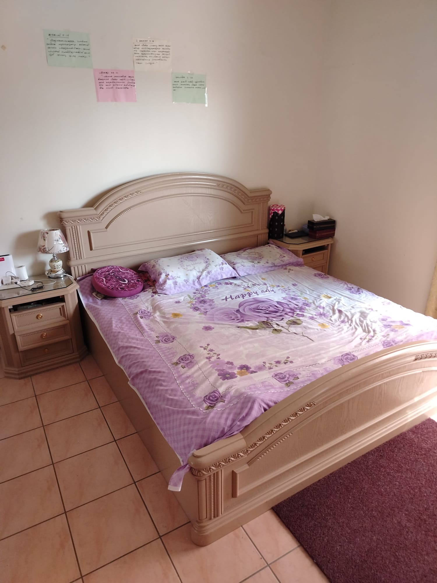 King Size Bed with 2 Side table Homecenter - Image 2