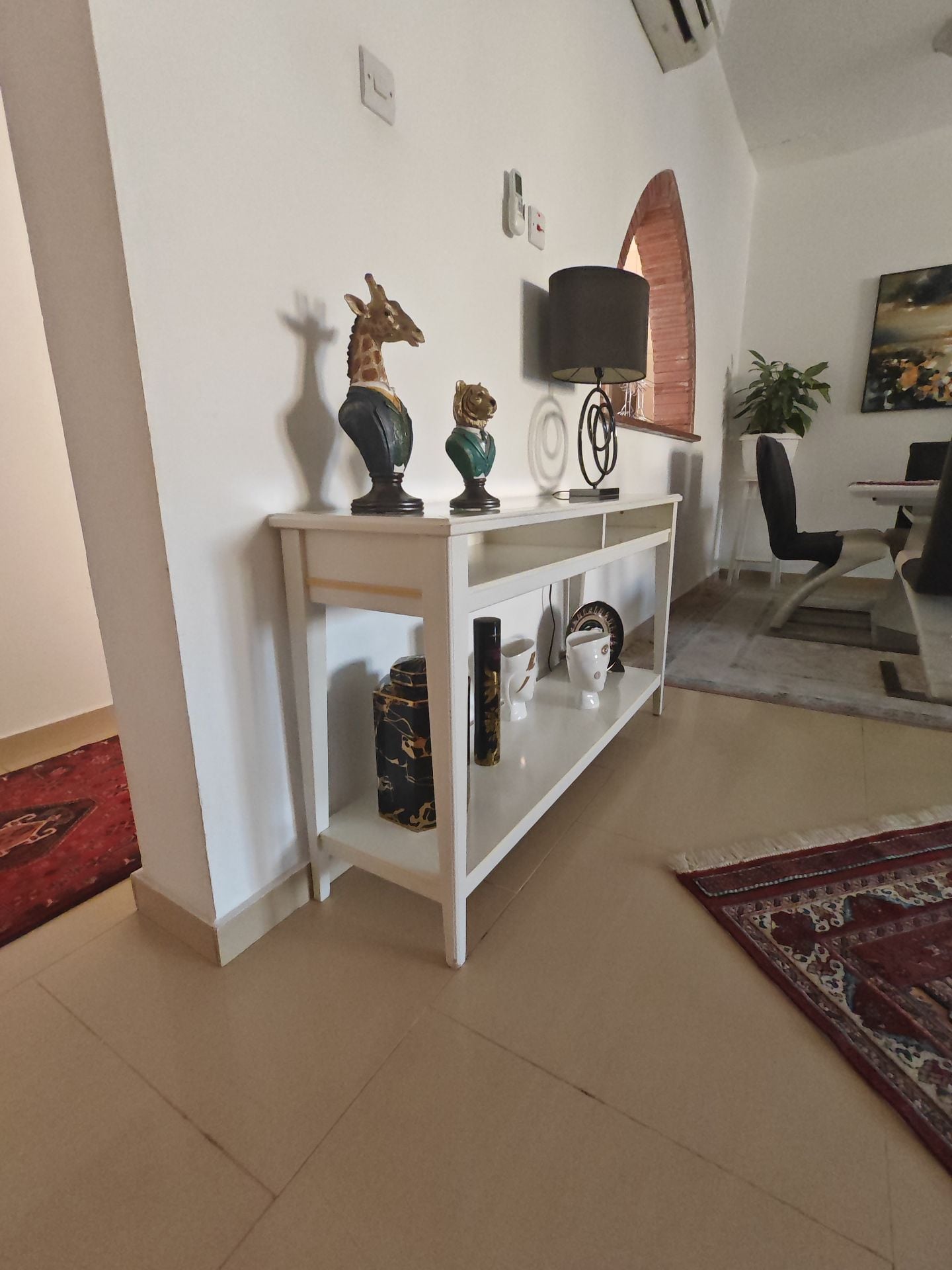 IKEA LIATORP Console Table – Elegant White with Glass Top (Excellent Condition) - Image 2