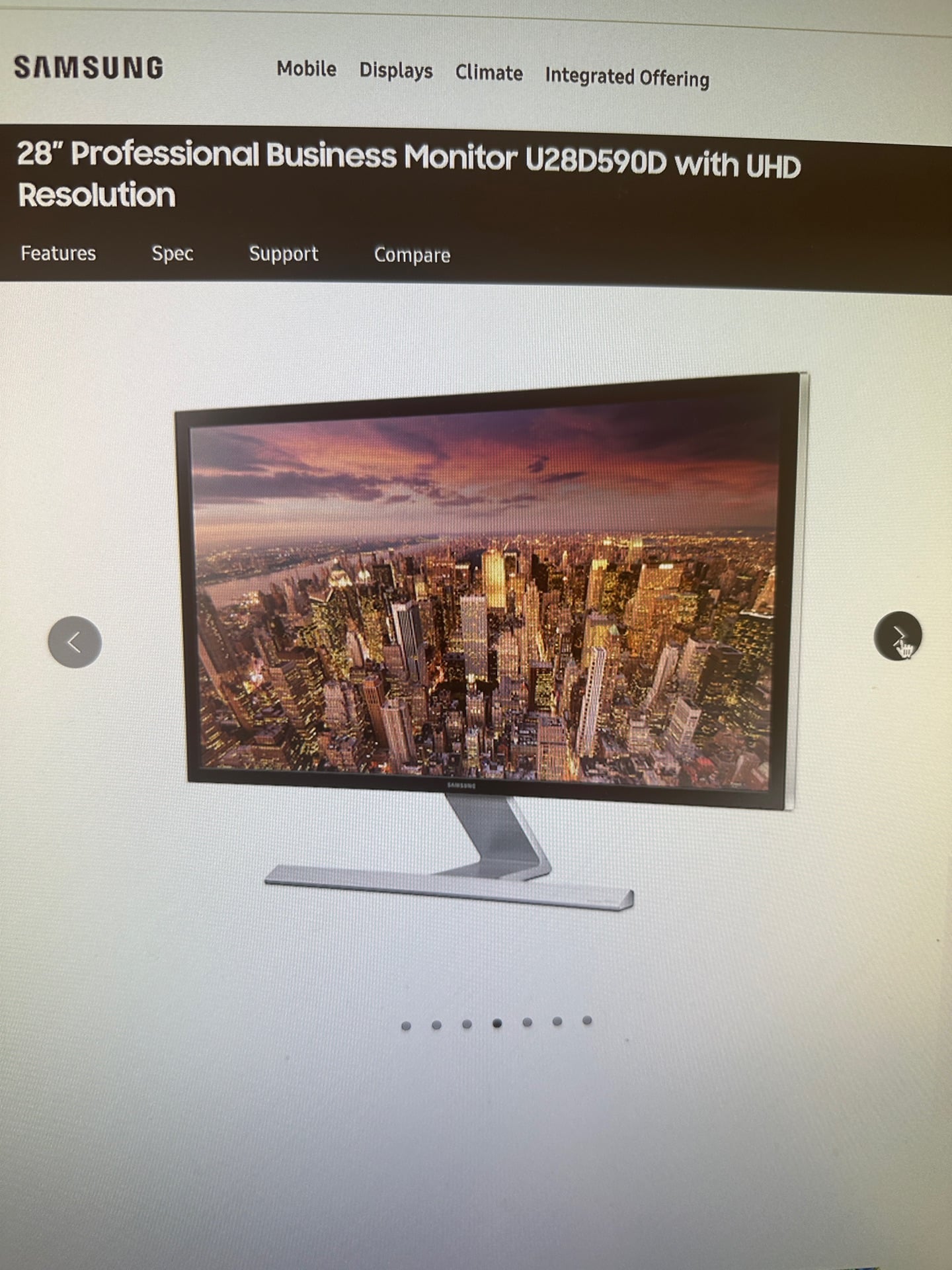 28 inch UHD/4k Samsung Monitor - Image 5