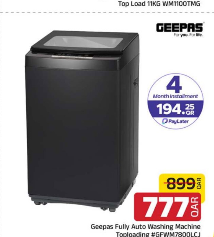Geepas Fully Auto Washing Machine Toploading #GFWM7800LCJ