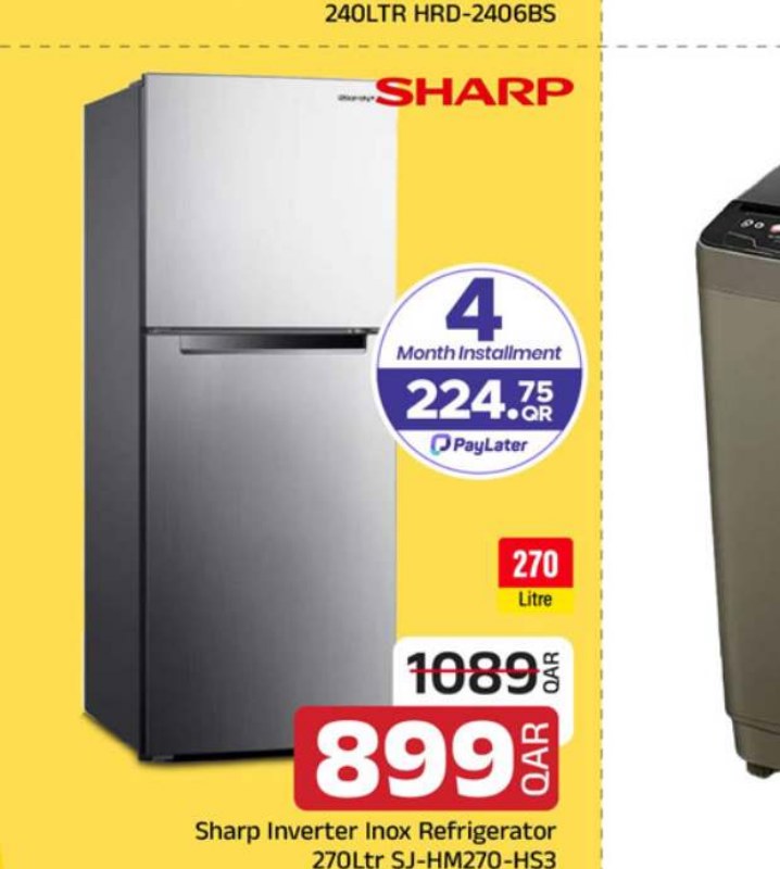 Sharp Inverter Inox Refrigerator 270Ltr SJ-HM270-HS3