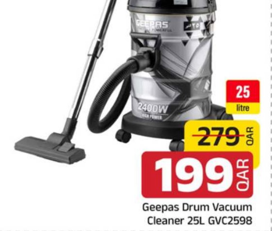 Geepas Drum Vacuum Cleaner 25L GVC2598