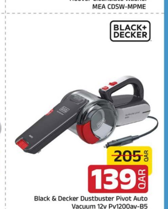 Black & Decker Dustbuster Pivot Auto Vacuum 12v Pv1200av-B5