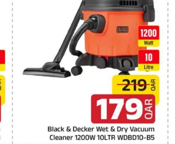 Black & Decker Wet & Dry Vacuum Cleaner 1200W 10LTR WDBD10-B5