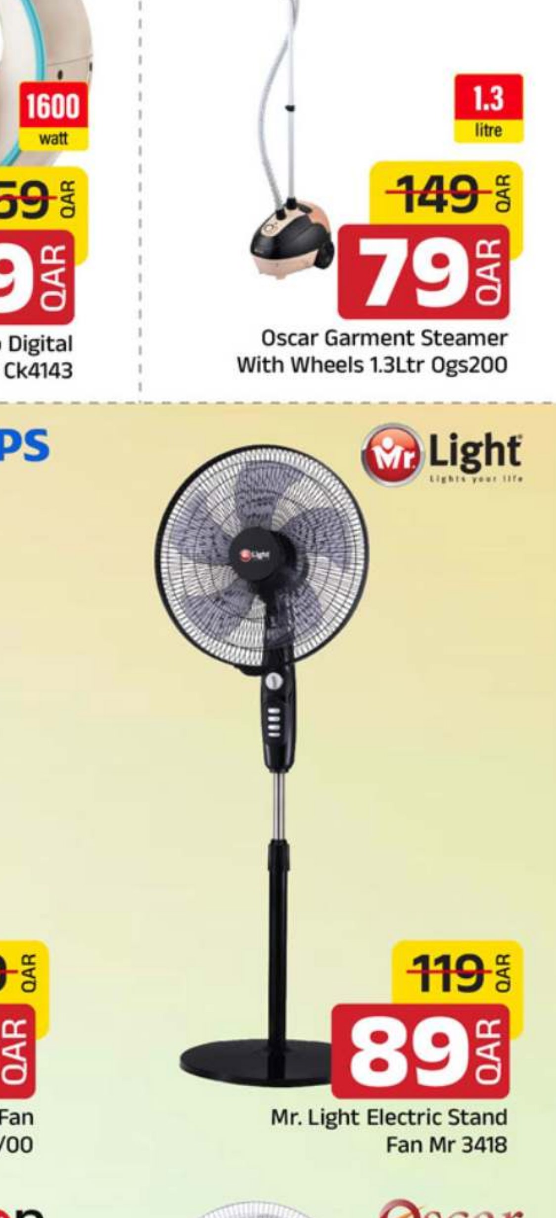 Mr. Light Electric Stand Fan Mr 3418