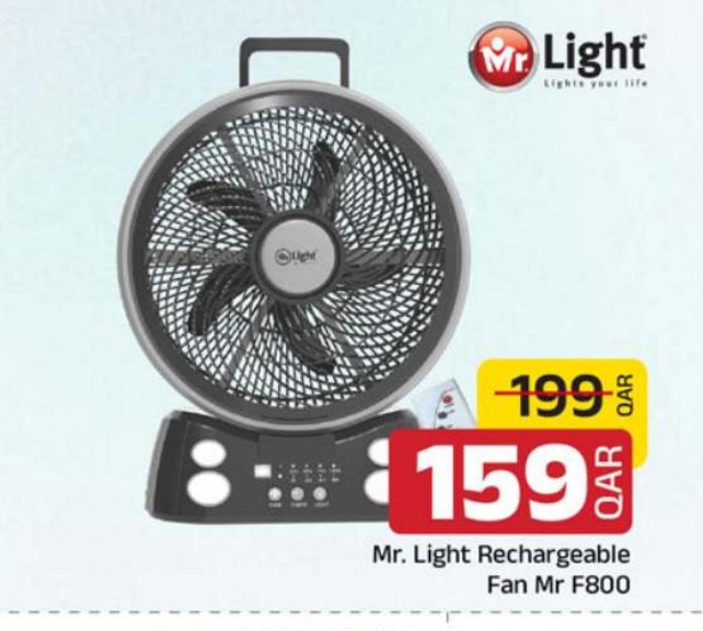 Mr. Light Rechargeable Fan Mr F800