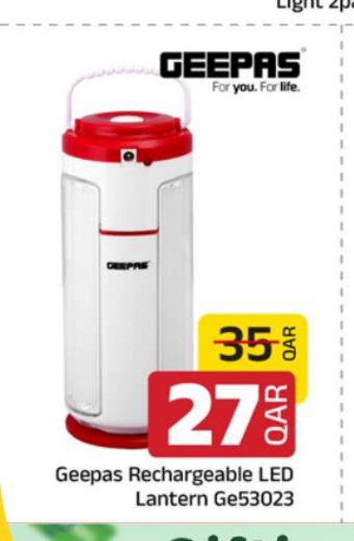 Geepas Rechargeable LED Lantern Ge53023
