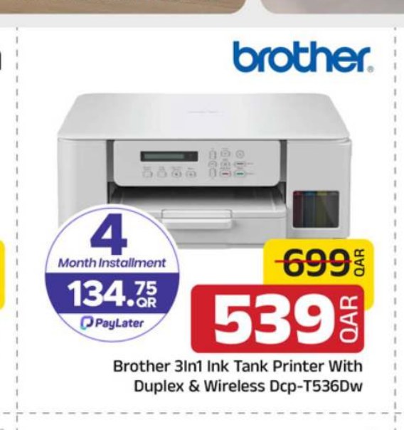 Brother 3in1 Ink Tank Printer With Duplex & Wireless Dcp-T536Dw