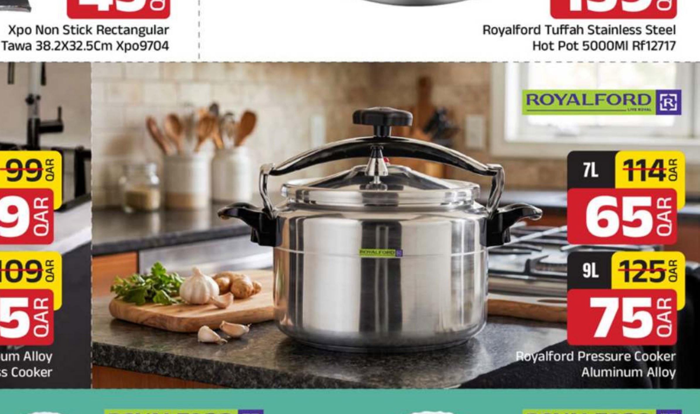 Royalford Pressure Cooker Aluminum Alloy 7L