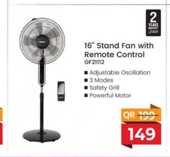 16" Stand Fan with Remote Control GF21112