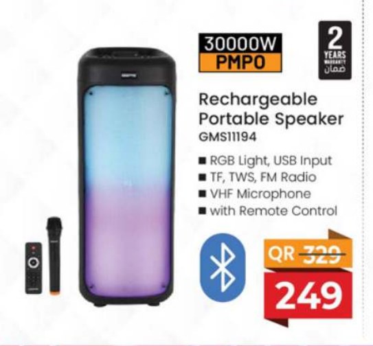 Rechargeable Portable Speaker GMS11194