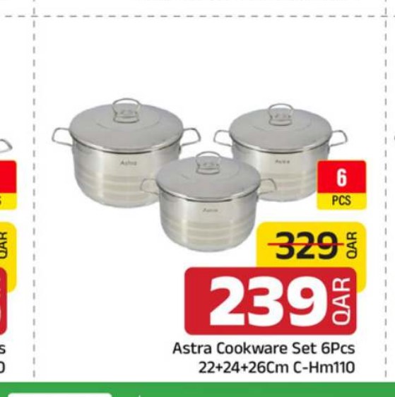 Astra Cookware Set 6Pcs 22+24+26Cm C-Hm110