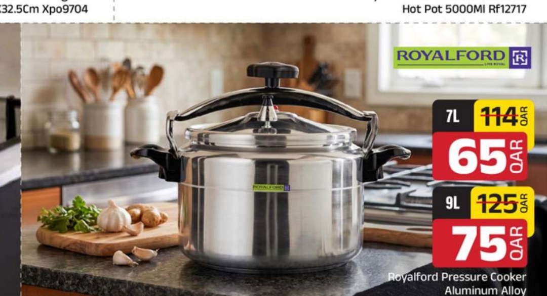 Royalford Pressure Cooker Aluminum Alloy 9L