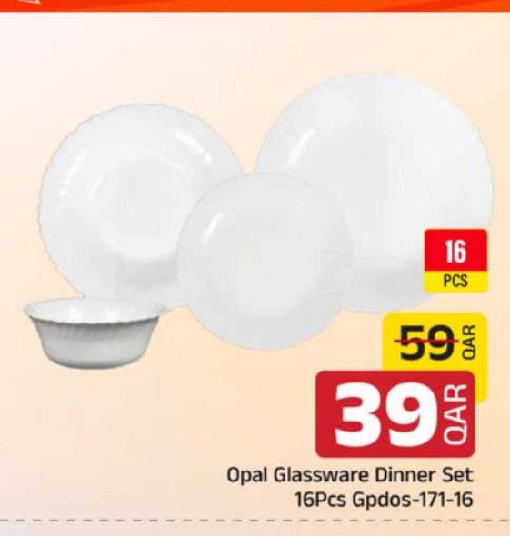 Opal Glassware Dinner Set 16Pcs Gpdos-171-16