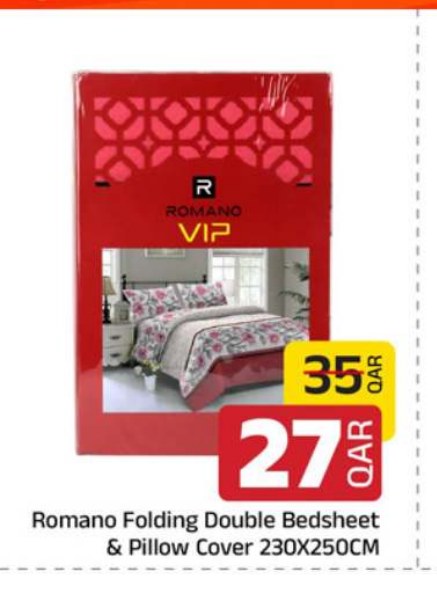 Romano Folding Double Bedsheet & Pillow Cover 230X250CM