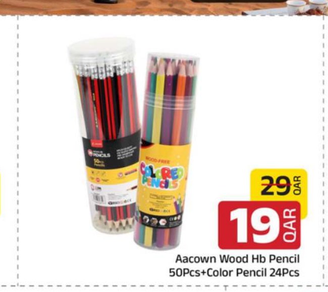 Aacown Wood Hb Pencil 50Pcs+Color Pencil 24Pcs