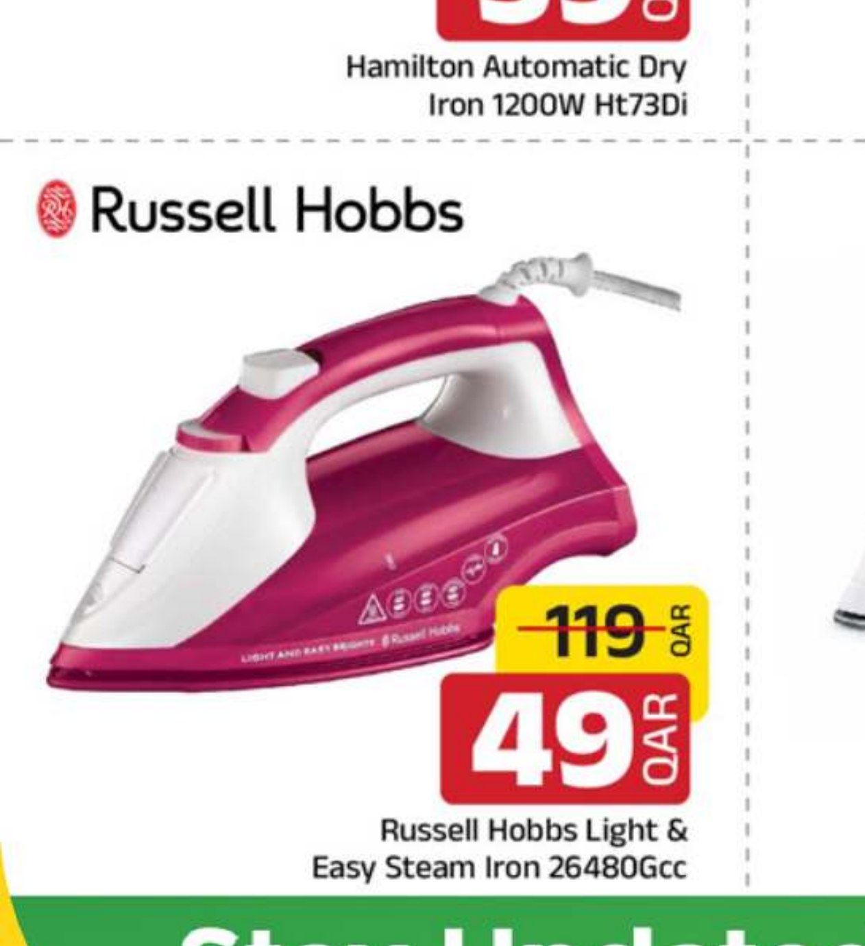 Russell Hobbs Light & Easy Steam Iron 26480Gcc