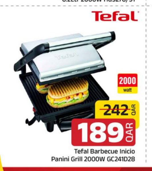 Tefal Barbecue Inicio Panini Grill 2000W GC241D28